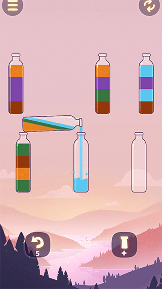 倒来倒趣倒水颜色分类游戏