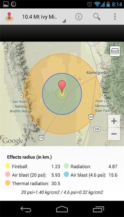 核弹计算器软件(NukeBlast) 核爆计算器安卓