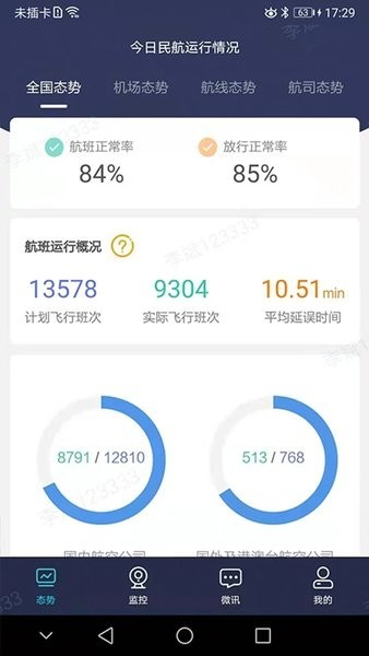 民航运行态势监控软件 民航运行态势app