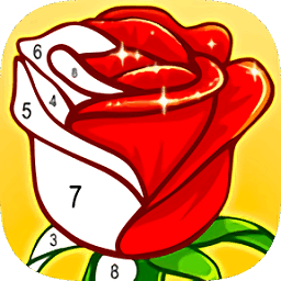 数字绘画彩色星球游戏