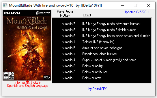 骑马与砍杀火与剑十项修改器