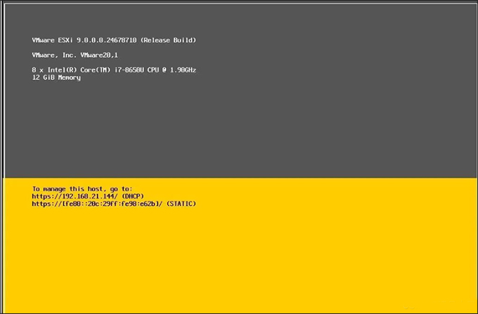 vmware vsphere hypervisor (esxi) 9.0
