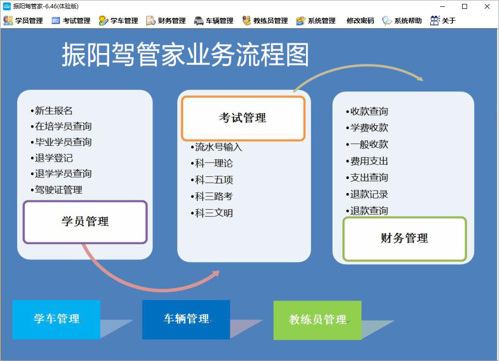 振阳驾校管理系统软件