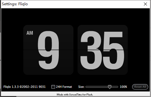 fliqlo（时钟屏保）