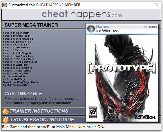 虐杀原形17项修改器