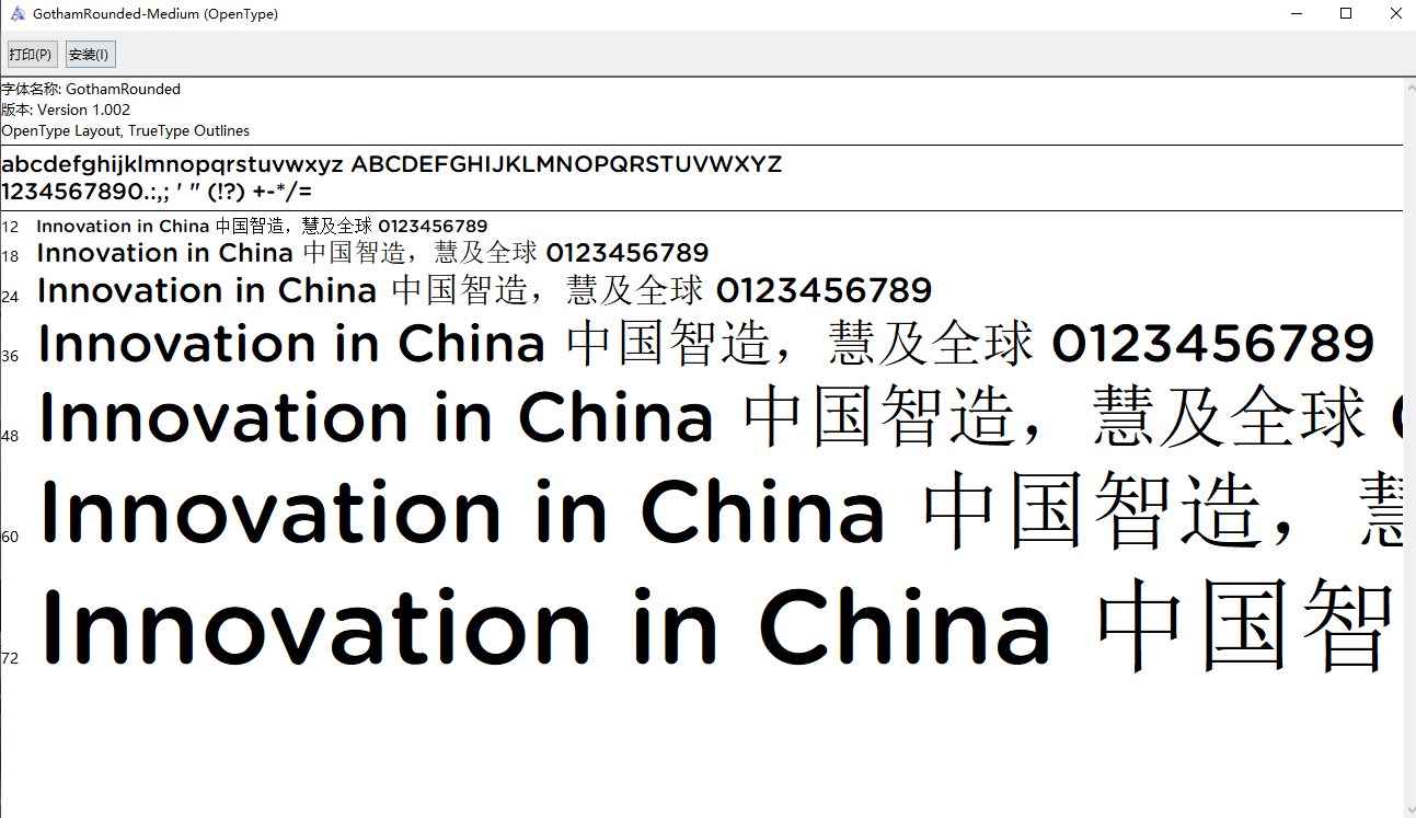 gotham rounded字体