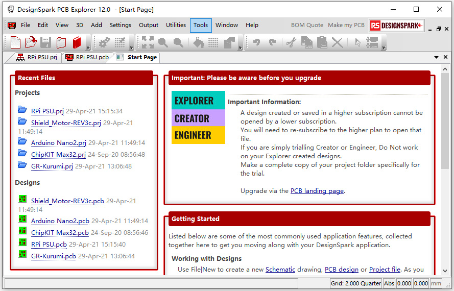 DesignSparkPCB印刷电路板工具