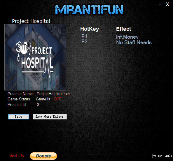 医院计划二项修改器