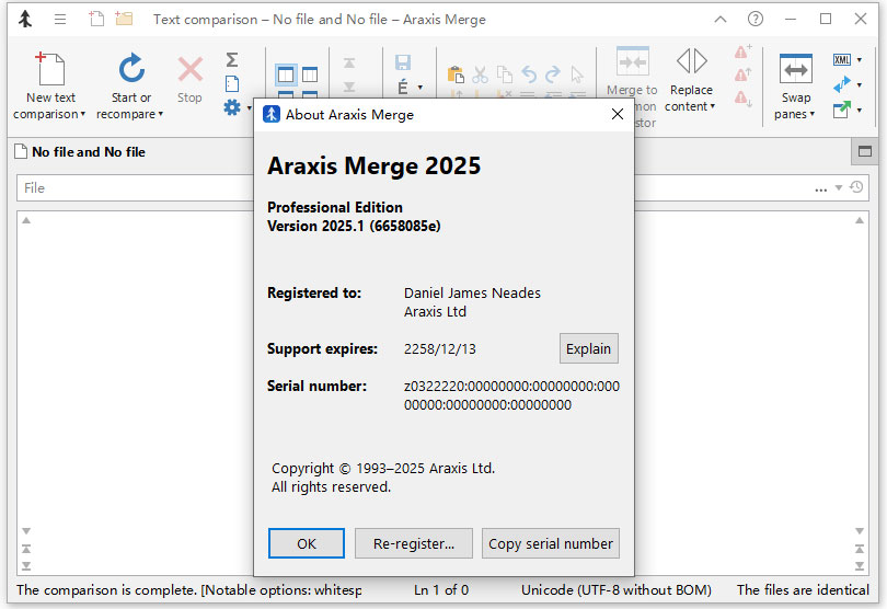 文件比对合并与同步软件Araxis Merge Pro 2025.1