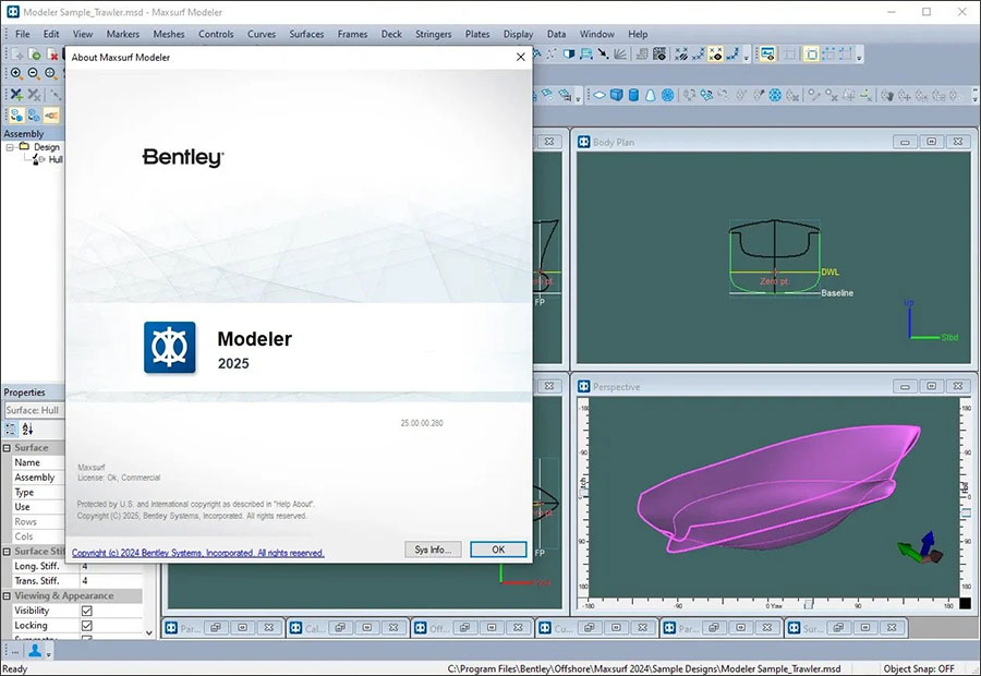 海洋船舶分析与设计软件bentley maxsurf 2025